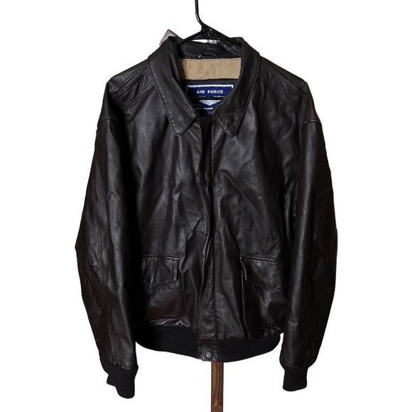 Air Force Airborne Leather Jacket Large - Picture 1 of 5